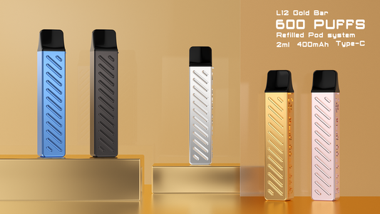 Why Should You Try L12 Gold Bar Rechargeable 600 Puffs Refillable Disposable?