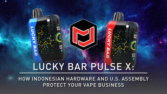 Lucky Bar Pulse X – How Indonesian Hardware and U.S. Assembly Protect Your Vape Business