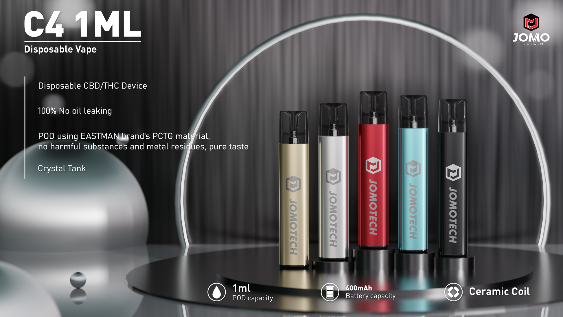 C4 Series: C4 & C4 Pro Disposable Vape (Rechargeable CBD/THC Device) Jomotech C4 Series: C4 & C4 Pro Disposable Vape (Rechargeable CBD/THC Device) Jomotech