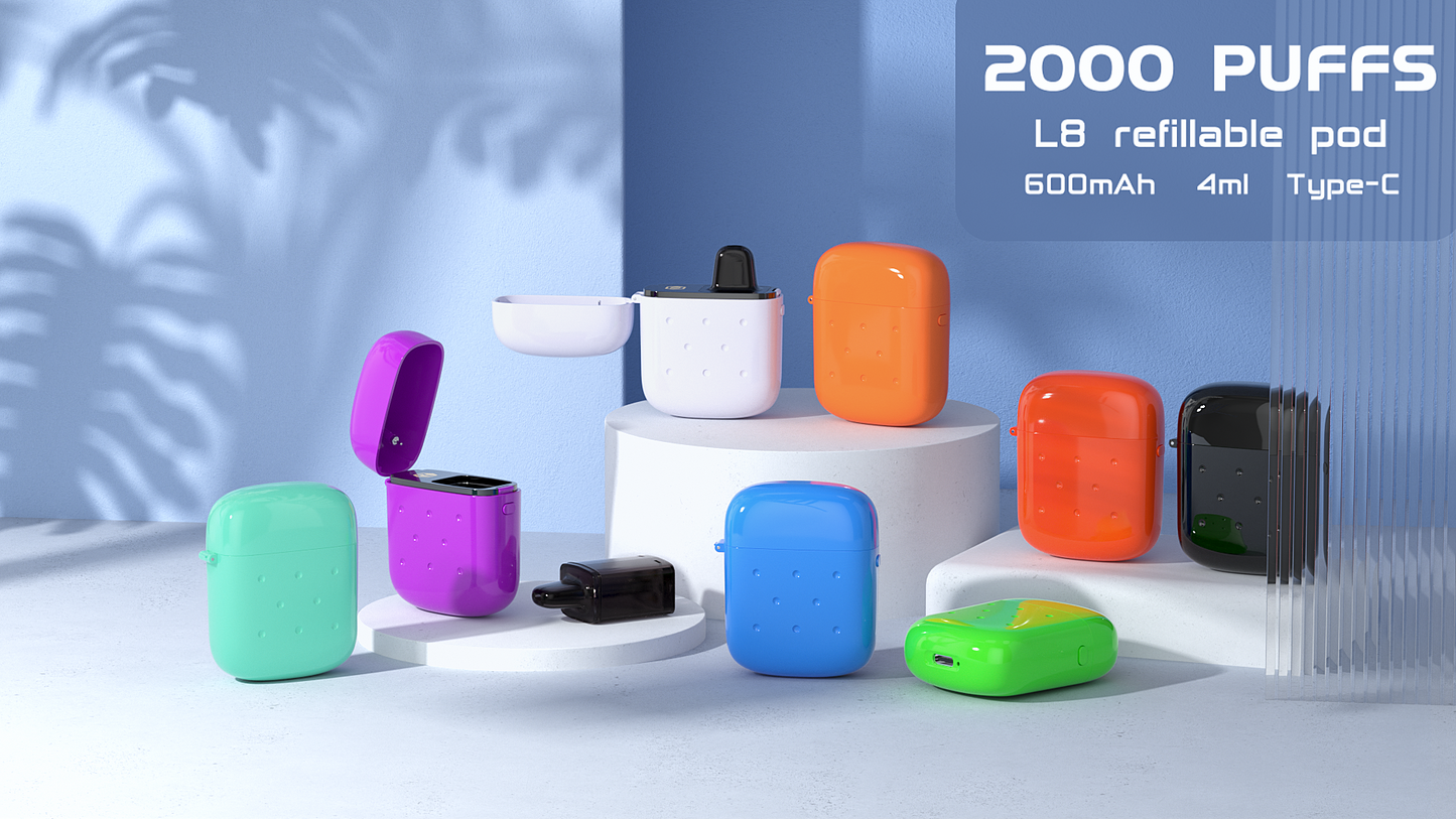 L8 2000 Puff Vape Sekali Pakai